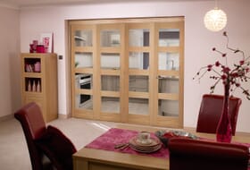 Oak Prefinished 4 Light Bifold Door (2400mm - 8ft) Set Image