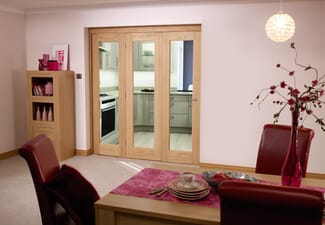 Glazed Oak - 3 Door Roomfold ( 1800mm Set )