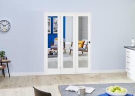 Slimline White Bifold 3 Door System (3 X 419mm Doors) Image