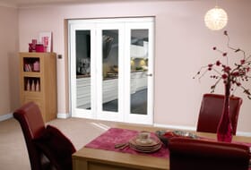 White Bifold 3 Door System (1800mm - 6ft) Set Image