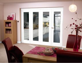 White 4 Door Roomfold (4 x 27" doors)