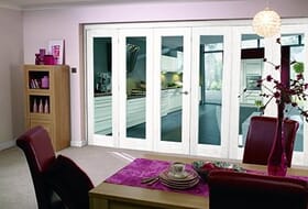 White Bifold 6 Door System (3 + 3 X 2