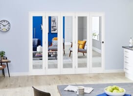 Slimline White Bifold 5 Door System (5 X 457mm Doors) Image