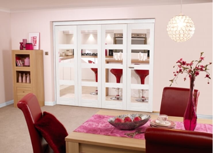 White 4L 6 Door Roomfold (3 + 3 x 2'3