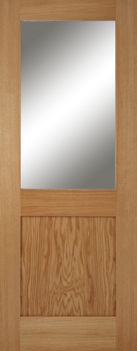 Oak Marlborough 1 Panel 1 Light Internal Doors