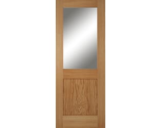 Oak Marlborough 1 Panel 1 Light Internal Doors