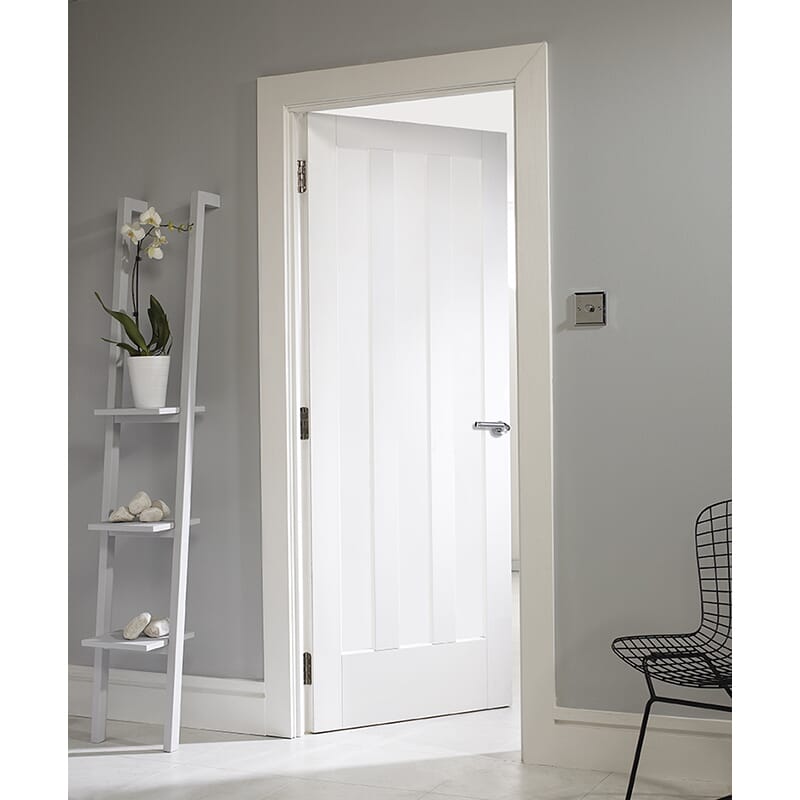 1981 x 762 x 44mm (30") Palermo Oak 1 Light - Clear Glass FD30 Fire Door