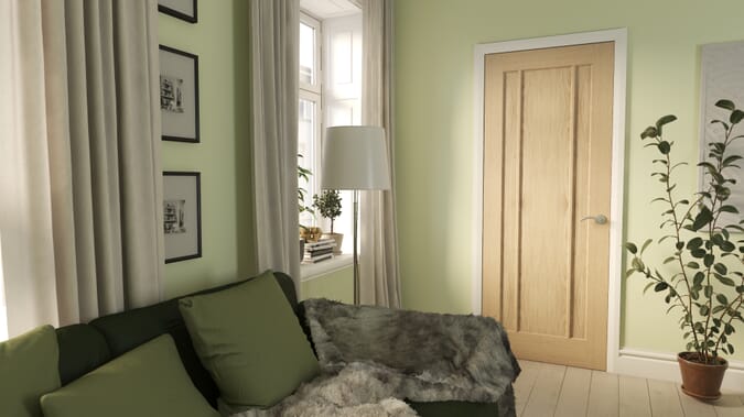 2032 x 813 x 35mm (32") Lincoln Oak  Internal Door