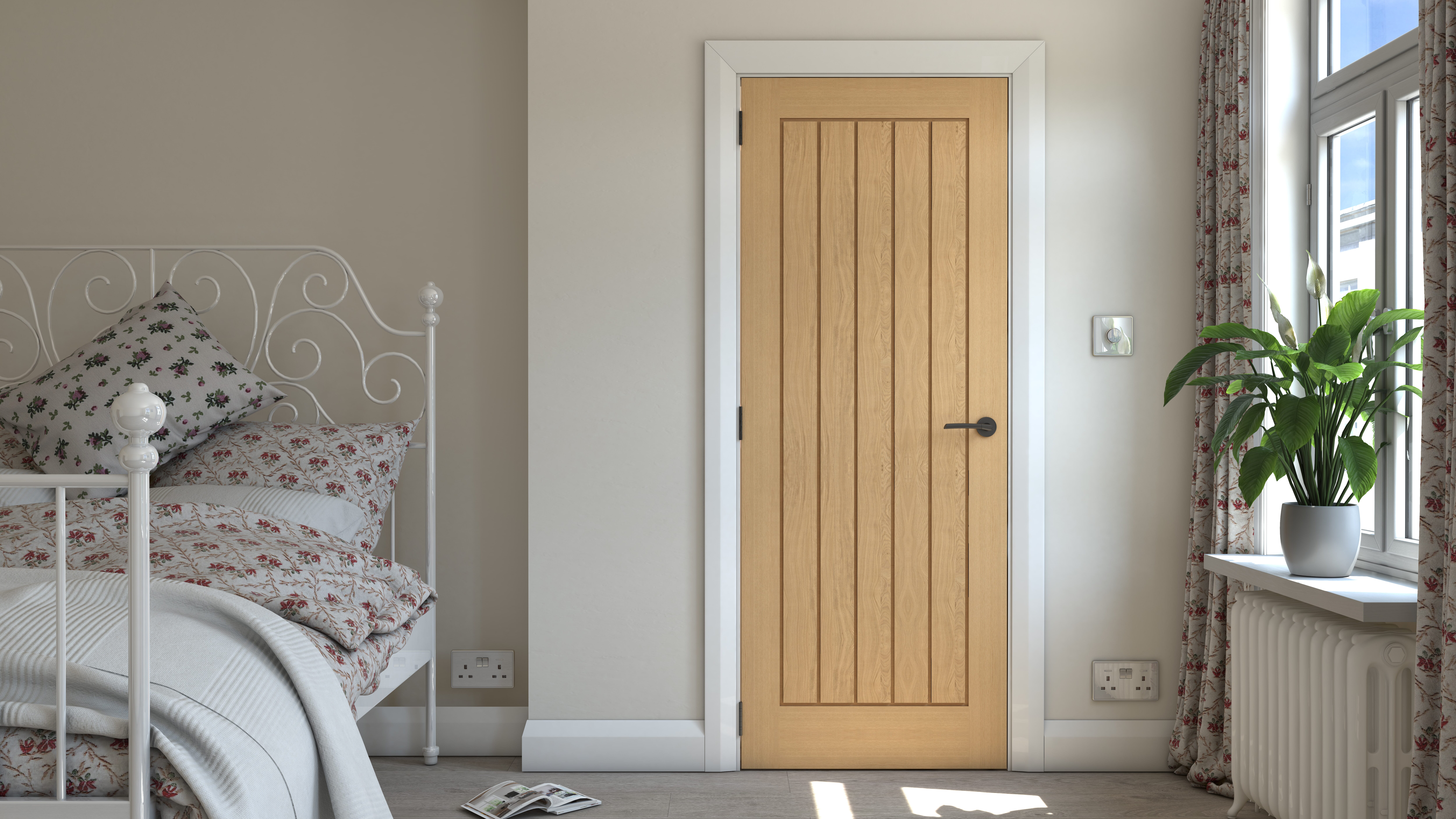 2040 x 826 x 40mm Mexicano Oak Internal Door