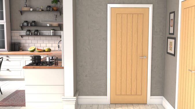 2040 x 726 x 40mm Mexicano Oak  Internal Door