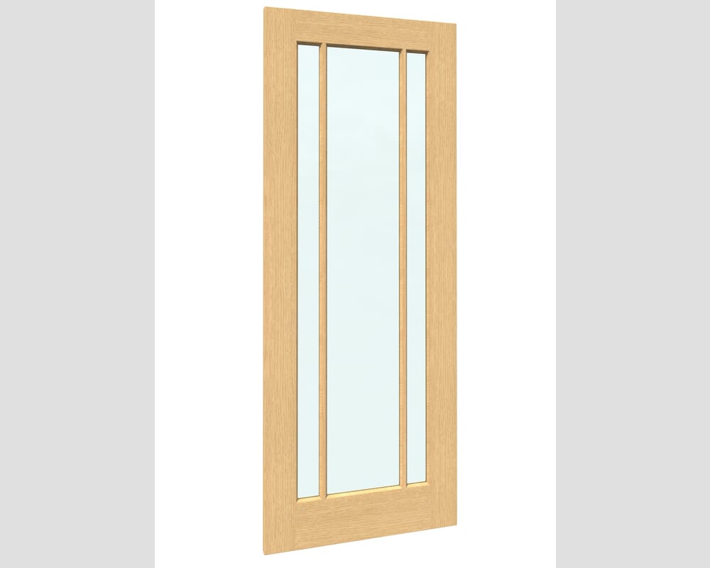 1981 x 686 x 35mm (27") Lincoln Oak Glazed - Clear Internal Doors