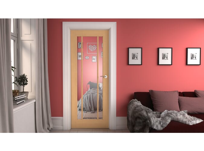 Lincoln Oak Glazed - Clear Internal Doors