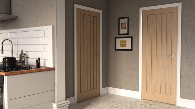 2040 x 926 x 40mm Mexicano Oak - Prefinished  Internal Door