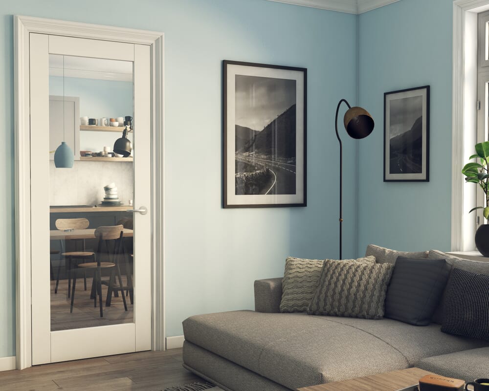 2040 x 826 x 40mm Shaker Glazed White Internal Doors