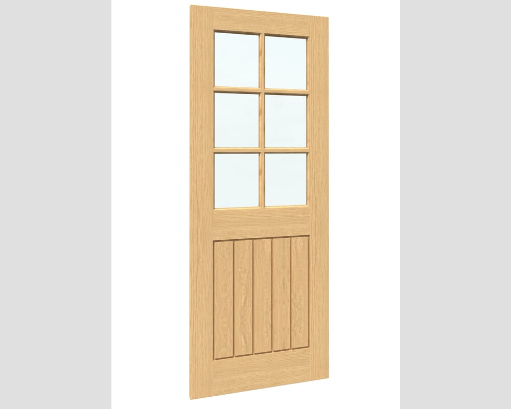 1981 x 838 x 35mm (33") Mexicano Oak 6L Glazed Internal Doors