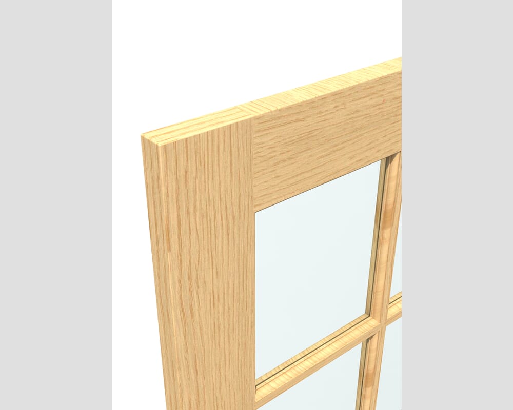 1981 x 838 x 35mm (33") Mexicano Oak 6L Glazed Internal Doors