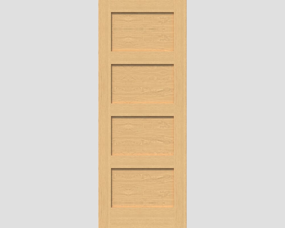 762x1981x44mm (30") Shaker 4P Oak Door