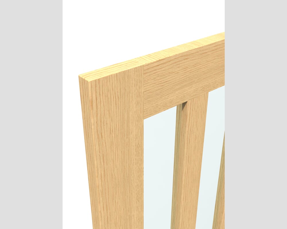 1981 x 610 x 35mm (24") Aston - Clear Glass Oak Internal Doors