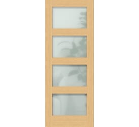Oak Shaker 4 Light - Prefinished Obscure Glass Internal Doors