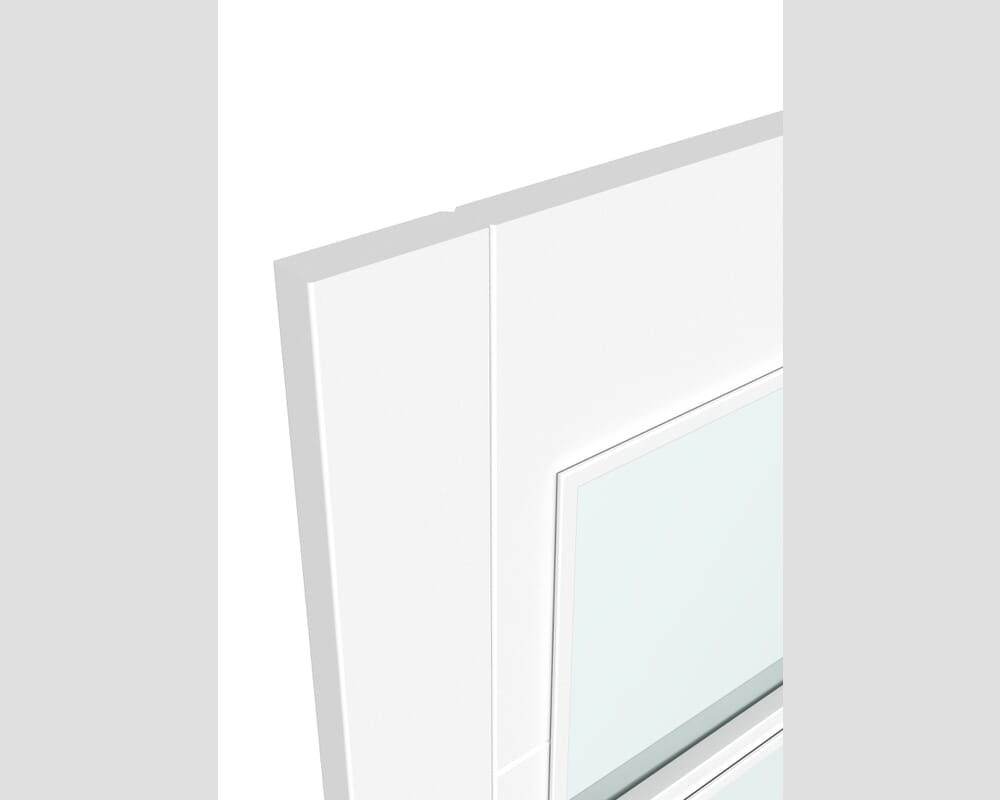 1981 x 838 x 44mm FD30 (33") Iseo White 4 Light Clear Glazed Prefinished Internal Doors