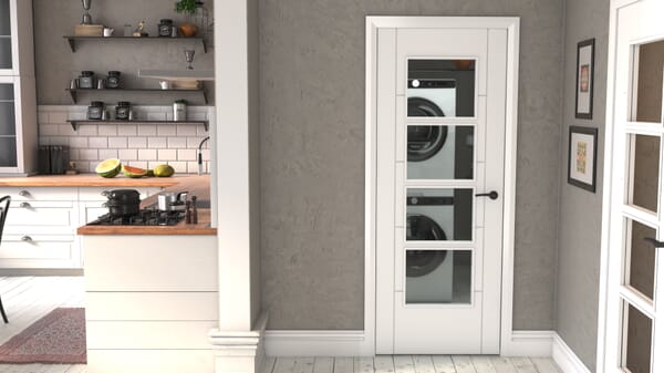 2040 x 926 x 40mm (36") ISEO White 4 Light Clear Glazed Internal Doors