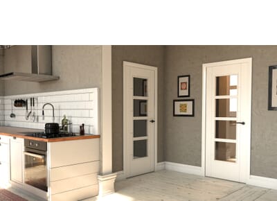 Internal White Glazed Doors Image