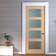 Oak Shaker 4 Lite Frosted Glazed Internal Door