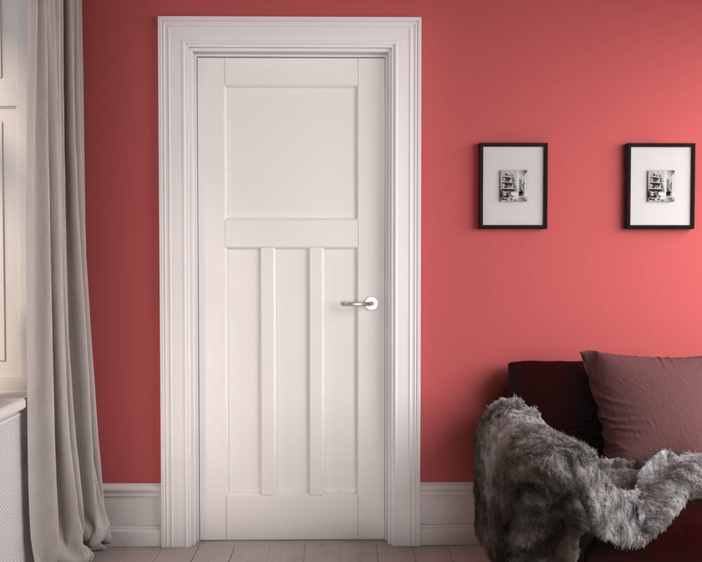 1981 x 762 x 44mm FD30 (30") DX 30s Style Solid White Internal Fire Doors