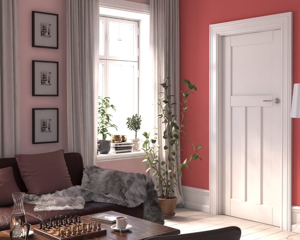 1981 x 762 x 44mm FD30 (30") DX 30s Style Solid White Internal Fire Doors