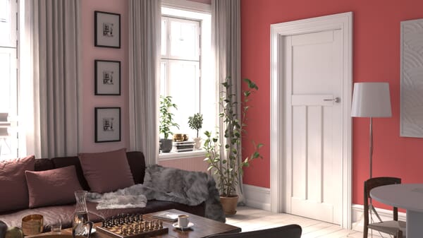 726 x 2040x40mm DX30s Style Solid White Primed Door