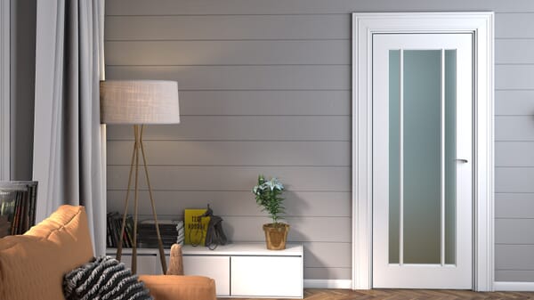 2032 x 813 x 35mm (32") Lincoln Glazed White Frosted Internal Doors