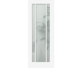 610x1981x35mm (24") Lincoln Glazed White Frosted Door