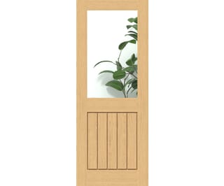 Mexicano Half Light Glazed - Clear Internal Oak Doors