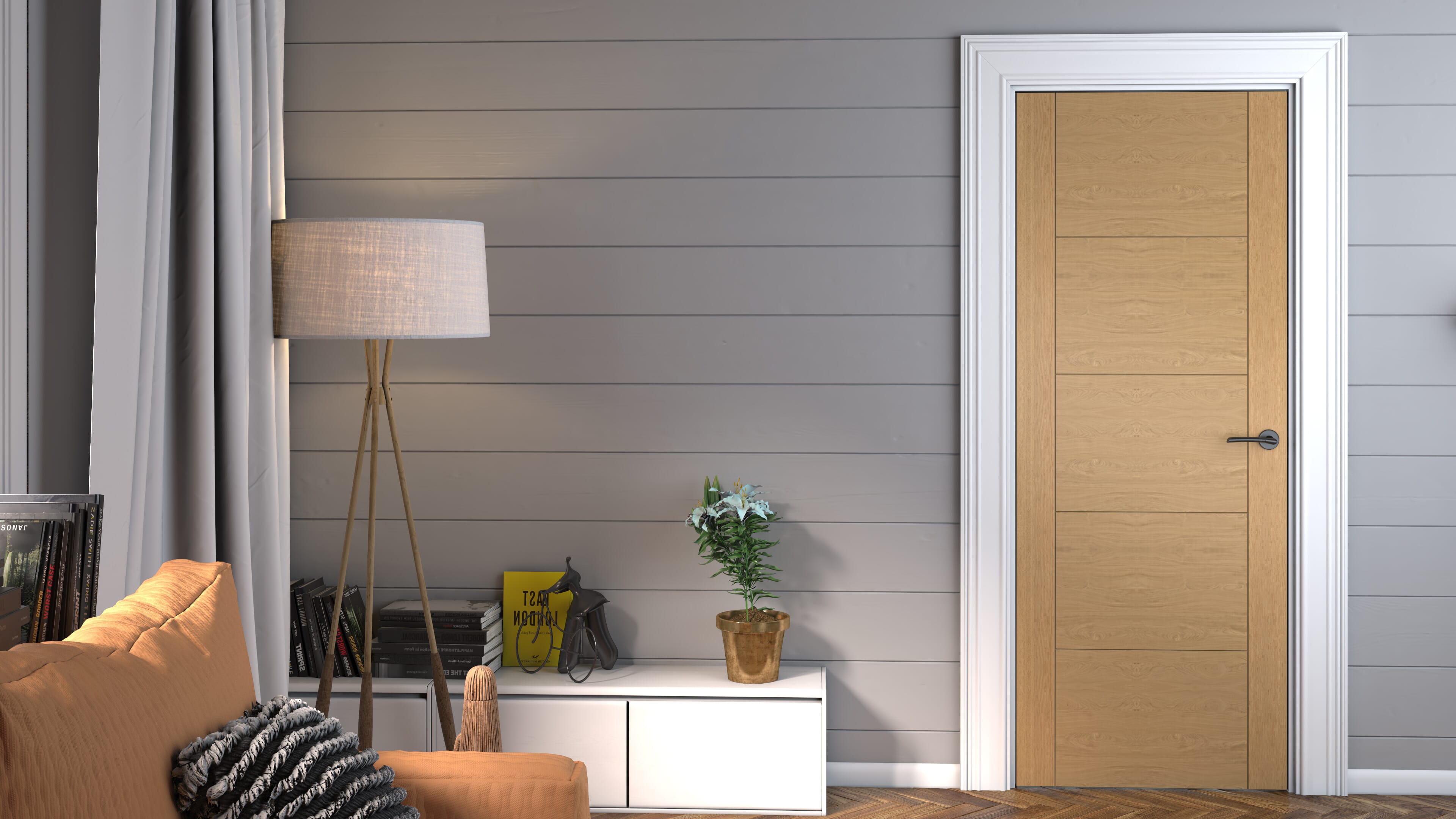 1981 x 838 x 44mm (33") Iseo Oak Solid Core - Prefinished FD30 Fire Door
