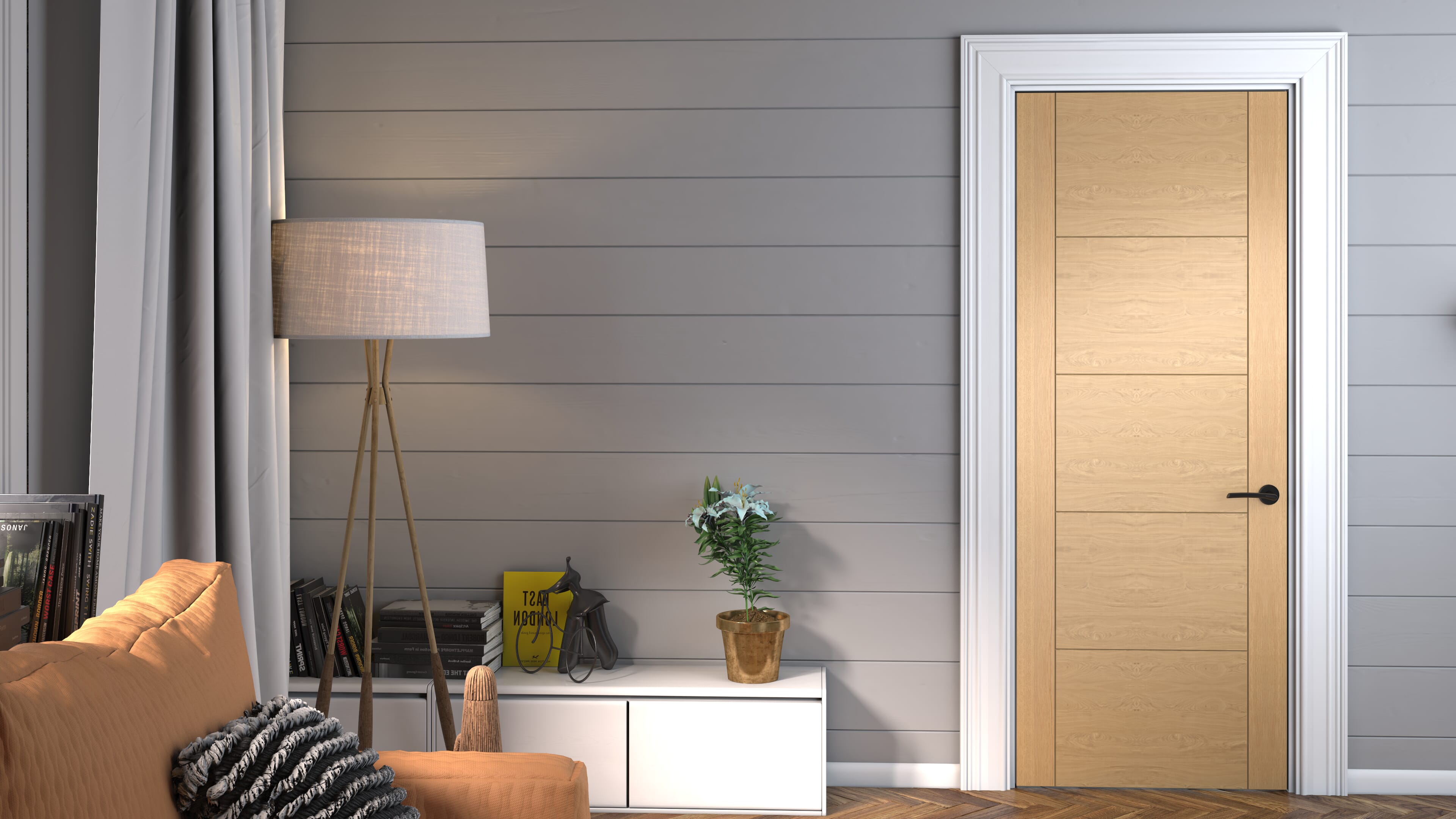 726x2040x44mm Iseo Oak - Prefinished Solid Core Door