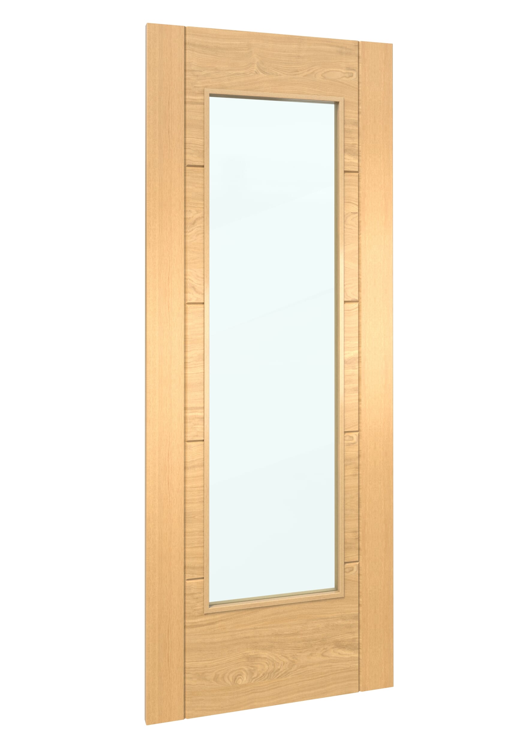 1981 x 838 x 35mm (33") Iseo Oak Pattern 10 Clear Glazed - Prefinished Internal Doors