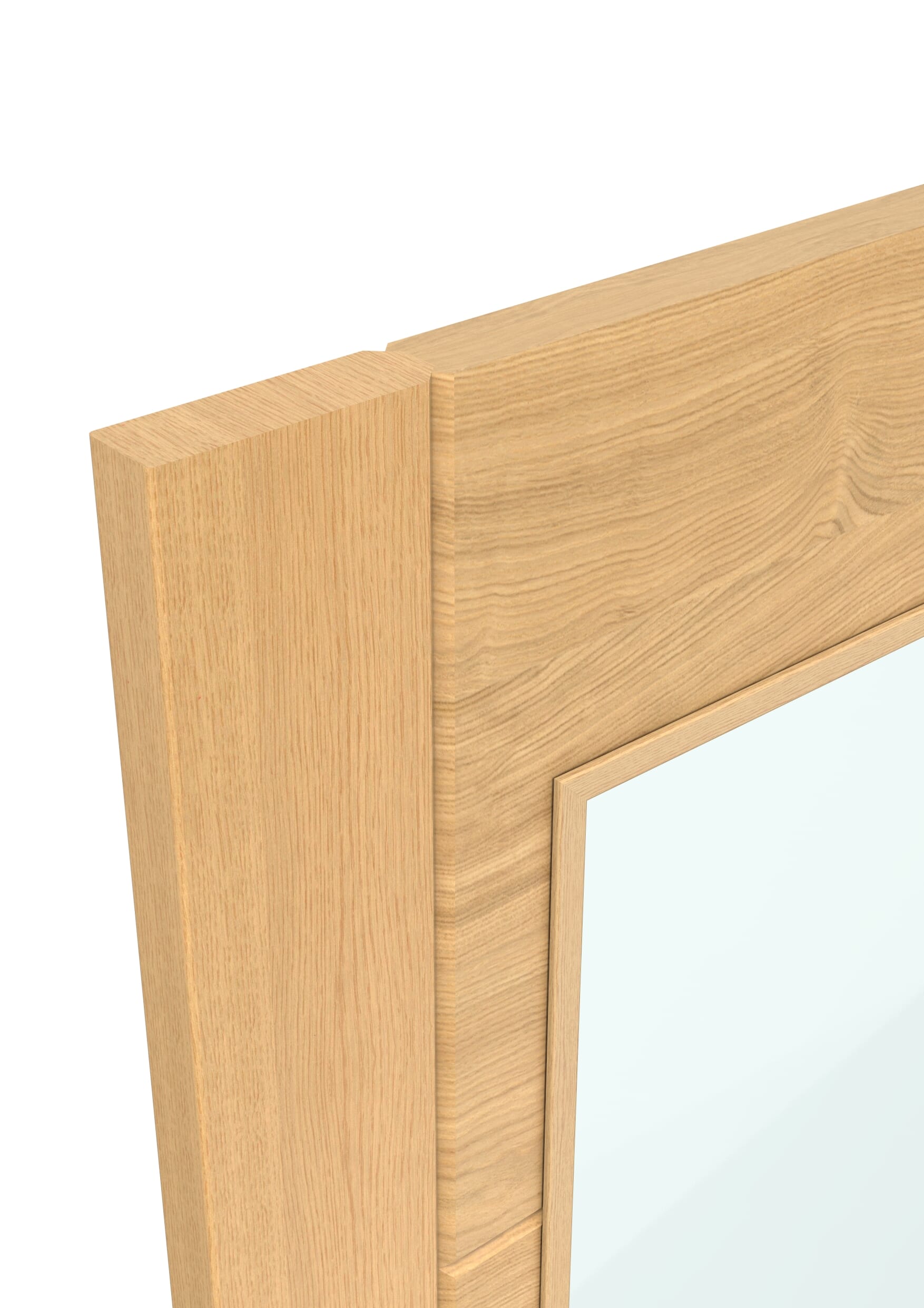 1981 x 838 x 35mm (33") Iseo Oak Pattern 10 Clear Glazed - Prefinished Internal Doors