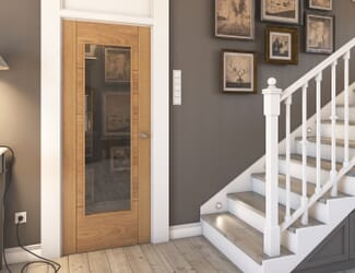 ISEO Oak Pattern 10 Clear Glazed - Prefinished Internal Doors