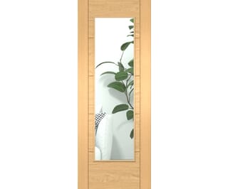 Iseo Oak Pattern 10 Clear Glazed - Prefinished Internal Doors