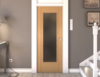 ISEO Oak Pattern 10 Frosted Glazed - Prefinished Internal Doors