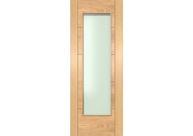 762x1981x35mm (30") ISEO Oak Pattern 10 Frosted Glazed - Prefinished Door