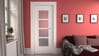 White Primed Ladder 4 Lite Frosted Glazed Internal Door