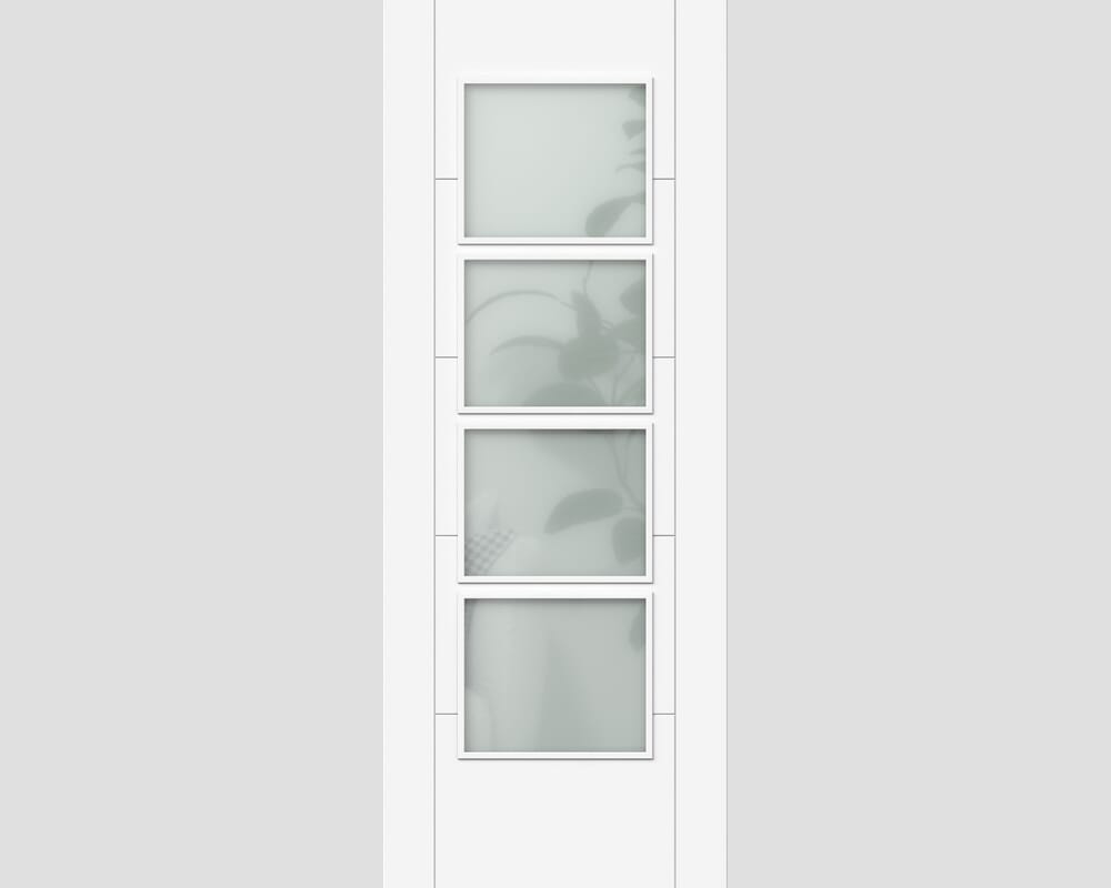 1981 x 711 x 35mm (28") Iseo White 4 Light Frosted Glazed Prefinished Internal Doors