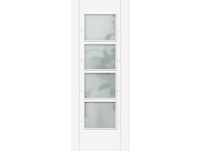 Iseo White 4 Light Frosted Internal Doors Image