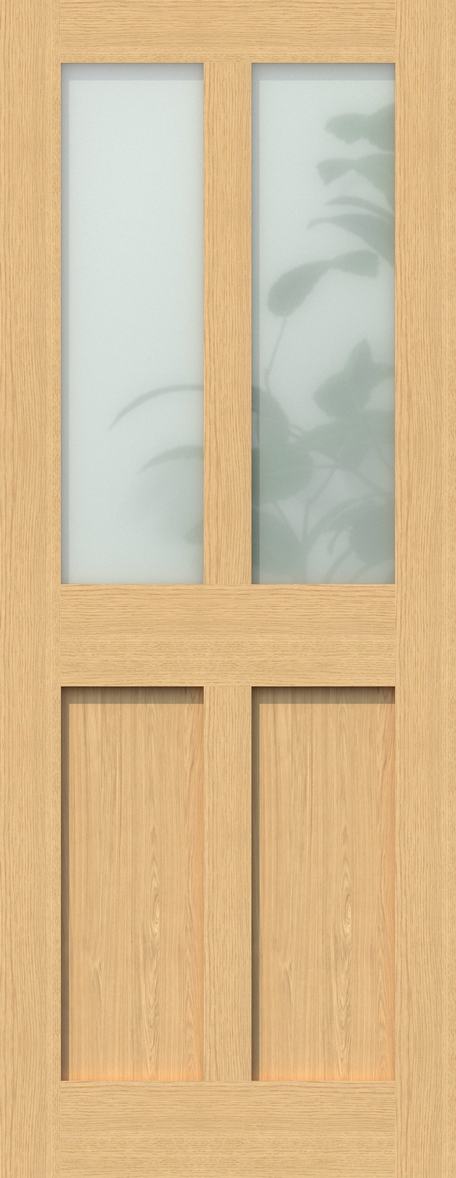 Victorian Oak Shaker 4 Panel Frosted Glazed Doors Vibrant Doors   10222 