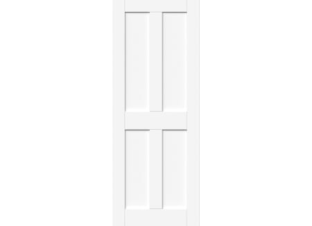 1981 x 762 x 35mm (30") White Victorian 4 Panel Shaker Prefinished Internal Doors
