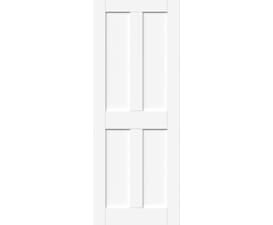 610x1981x44mm (24") White Victorian 4 Panel Shaker Fire Door FD30