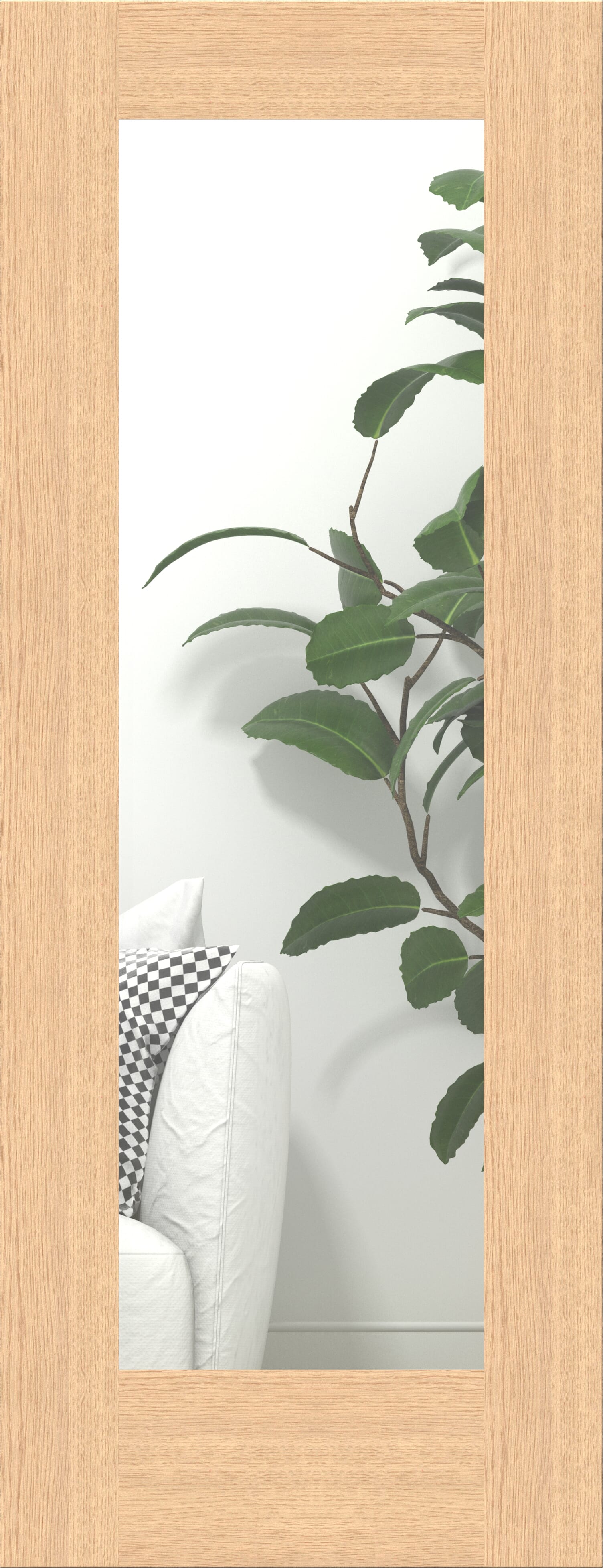 Glazed Oak P10 - Clear Glass Fire Door