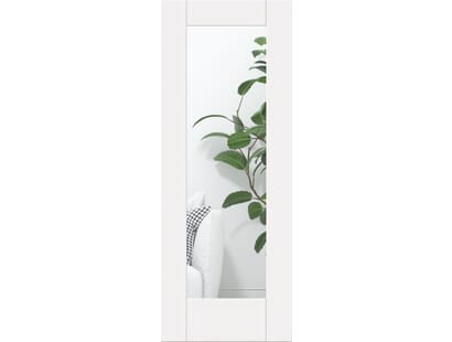 Glazed White P10 - Clear Glass Fire Door Image