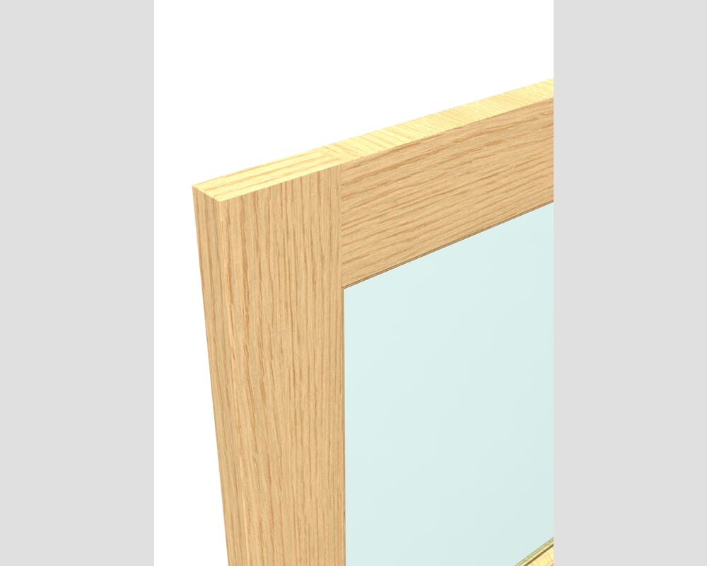 1981 x 686 x 35mm (27") Oak DX30 - Clear Glass Internal Doors